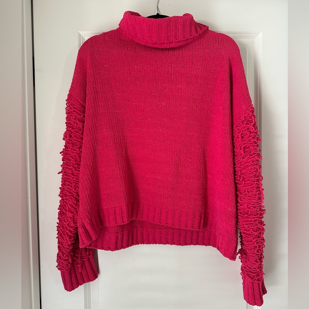 Women's Pink Turtleneck Sweater